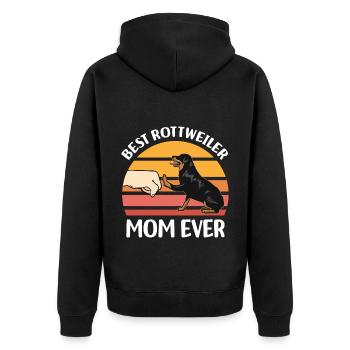 Race de chien Rottweiler - Veste à capuche bio Premium Unisexe - noir - Dos - Nico (187cm)