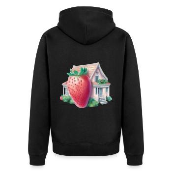 Maison des fraises - Veste à capuche bio Premium Unisexe - noir - Dos - Nico (187cm)