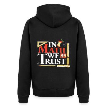 En mathématiques, nous faisons confiance aux mathématiciens mathématiciens - Veste à capuche bio Premium Unisexe - noir - Dos - Nico (187cm)