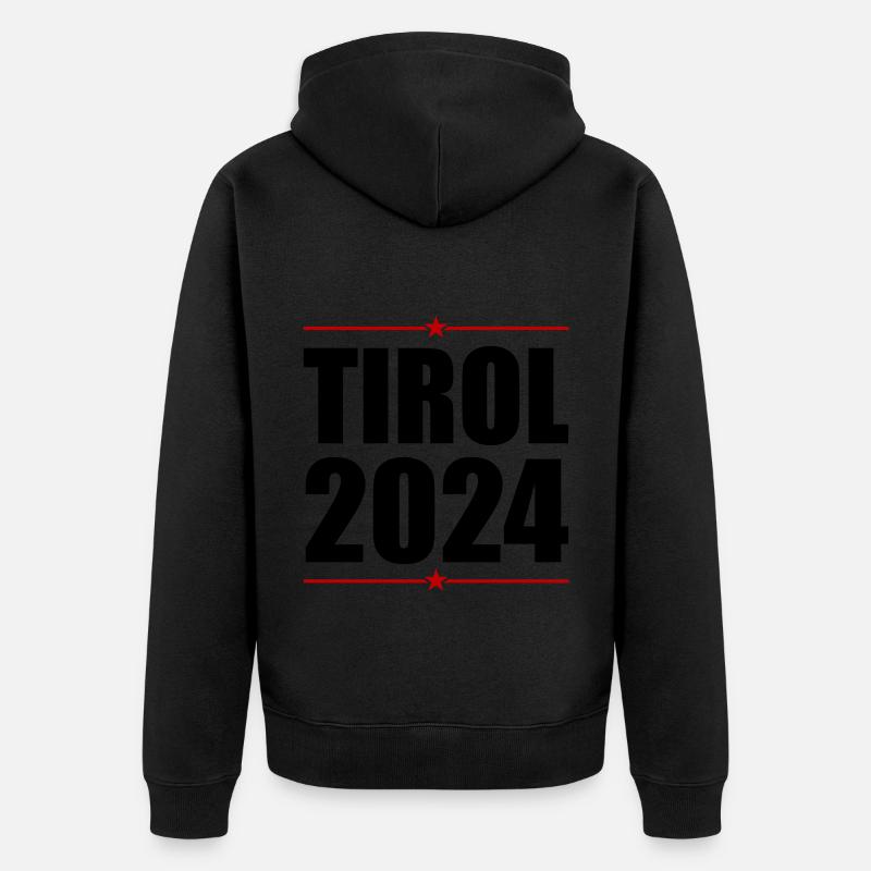 Tirol 2024 - Unisex Premium Bio Zip Hoodie - Schwarz