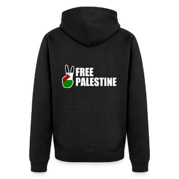 Free palestine - Veste à capuche bio Premium Unisexe - noir - Dos - Nico (187cm)