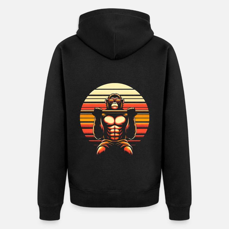 Tractions de singe - Veste à capuche bio Premium Unisexe - noir