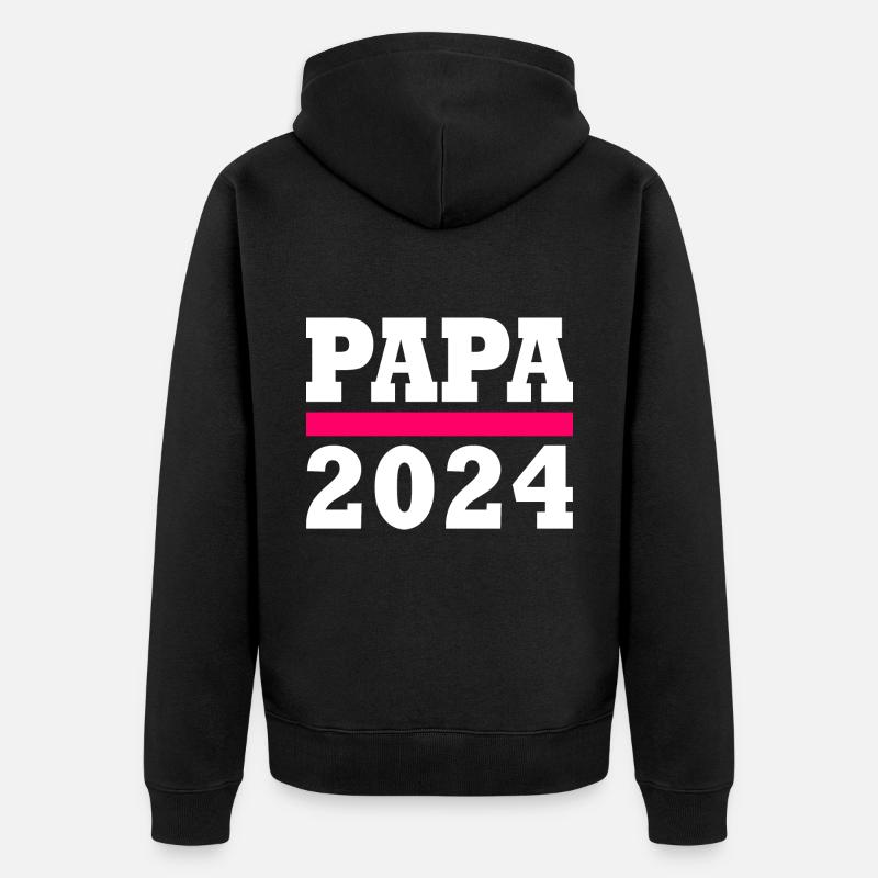 Papa 2024 - Veste à capuche bio Premium Unisexe - noir