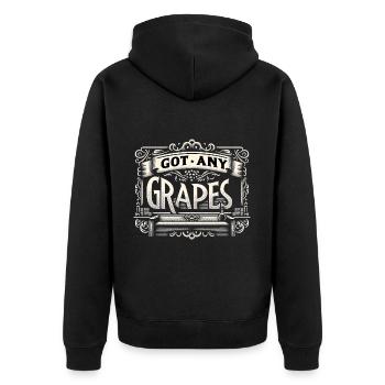 Got Any Grapes 8 - Unisex Premium Organic Zip Hoodie - black - Back - Nico (187cm)
