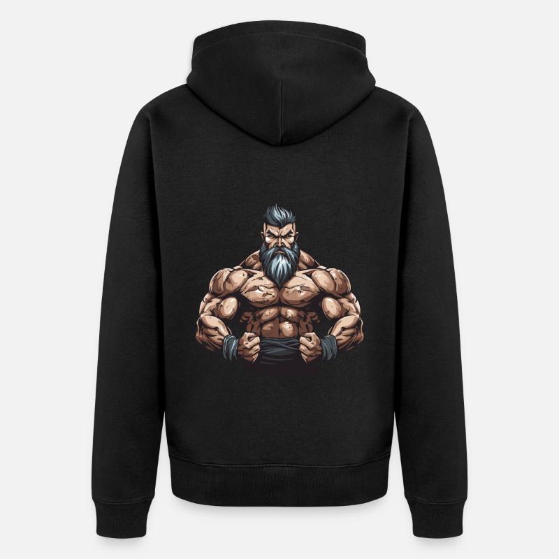 Bodybuilder Gym Muscles - Veste à capuche bio Premium Unisexe - noir