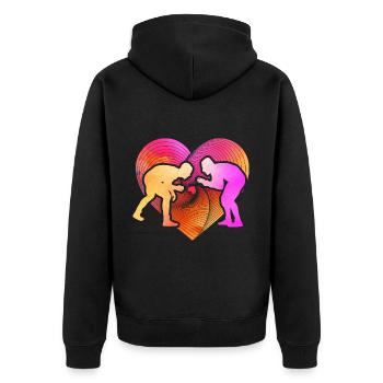 Lutte - Veste à capuche bio Premium Unisexe - noir - Dos - Nico (187cm)