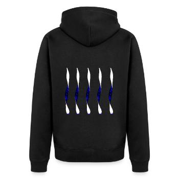 Design torsadé - Veste à capuche bio Premium Unisexe - noir - Dos - Nico (187cm)