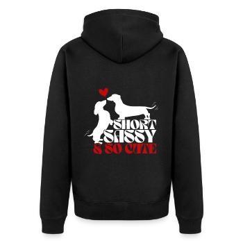 Dachshund Dog Dachshund Dog Breed Dachshund - Unisex Premium Organic Zip Hoodie - black - Back - Nico (187cm)