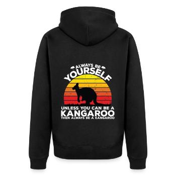 Soyez un kangourou - Veste à capuche bio Premium Unisexe - noir - Dos - Nico (187cm)