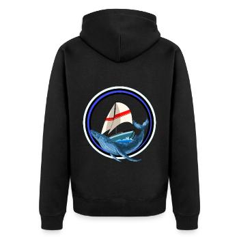 Poisson mammifère marin Baleine Poisson Yacht Bateau Maritime - Veste à capuche bio Premium Unisexe - noir - Dos - Nico (187cm)