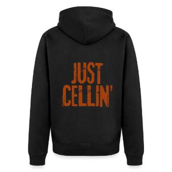 Juste Cellin' 3 - Veste à capuche bio Premium Unisexe - noir - Dos - Nico (187cm)