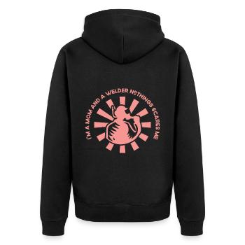 Welders weld metal locksmiths - Unisex Premium Organic Zip Hoodie - black - Back - Nico (187cm)