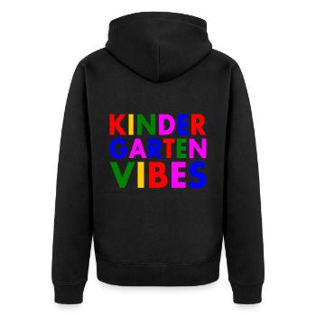 kindergarten vibes - Veste à capuche bio Premium Unisexe - noir - Dos - Nico (187cm)
