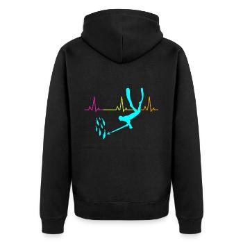 Pêche sous-marine Pêche au harpon Heartbeat Pulse - Veste à capuche bio Premium Unisexe - noir - Dos - Nico (187cm)