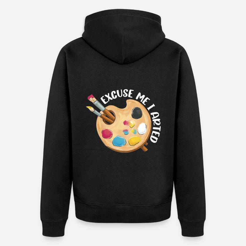 Excusez-moi, j’ai Arted 5 - Veste à capuche bio Premium Unisexe - noir