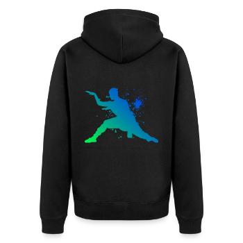 Kungfu Kung Fu Arts Martiaux Hommes Wushu Femmes - Veste à capuche bio Premium Unisexe - noir - Dos - Nico (187cm)