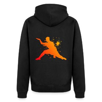 Kungfu Kung Fu féminin Wushu Arts martiaux masculins - Veste à capuche bio Premium Unisexe - noir - Dos - Nico (187cm)