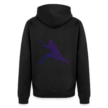 Arts Martiaux Femmes Wushu Kung Fu Kungfu Hommes - Veste à capuche bio Premium Unisexe - noir - Dos - Nico (187cm)
