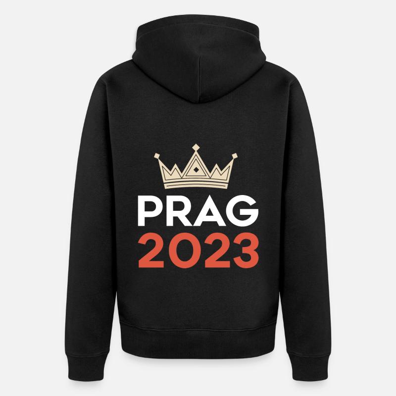 Prague 2023 - Veste à capuche bio Premium Unisexe - noir