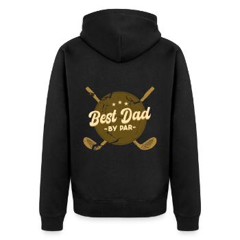 Papa de golf Fête des pères Papa de golf - Veste à capuche bio Premium Unisexe - noir - Dos - Nico (187cm)
