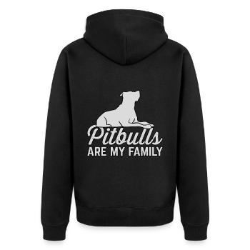 Les pitbulls sont mes amicaux - Veste à capuche bio Premium Unisexe - noir - Dos - Nico (187cm)