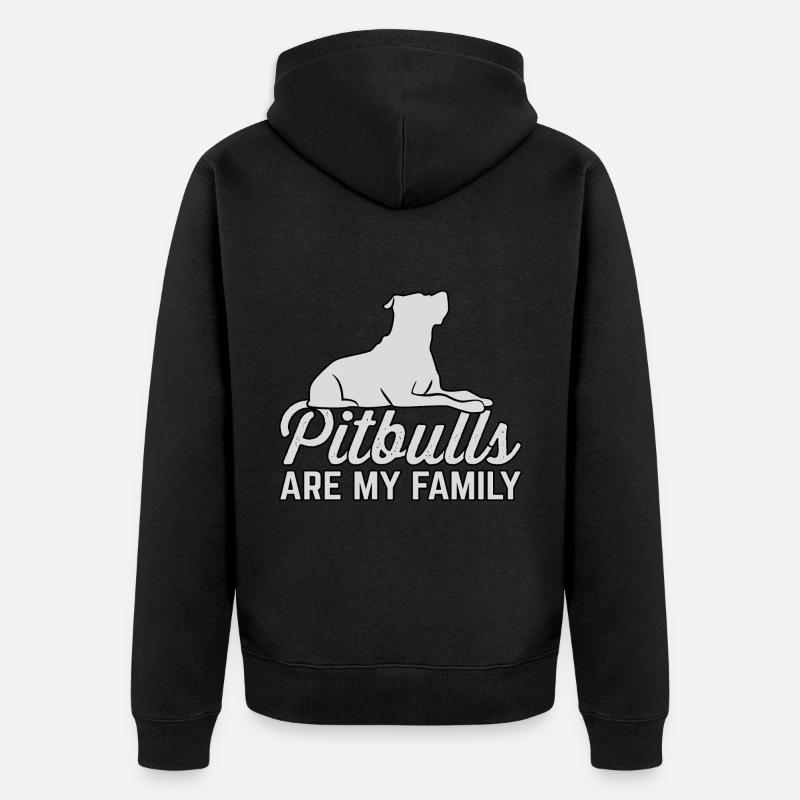 Les pitbulls sont mes amicaux - Veste à capuche bio Premium Unisexe - noir