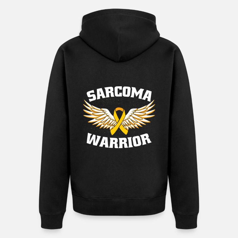 Guerrier du sarcome - Veste à capuche bio Premium Unisexe - noir