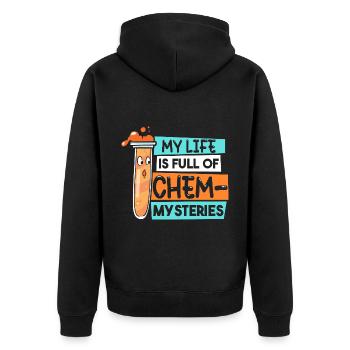 Ma vie est pleine de chimie des mystères chimiques - Veste à capuche bio Premium Unisexe - noir - Dos - Nico (187cm)