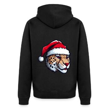 Tête de guépard Noël Noël - Veste à capuche bio Premium Unisexe - noir - Dos - Nico (187cm)