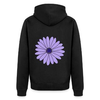 fleur fleur pourpre fleur fleur florale - Veste à capuche bio Premium Unisexe - noir - Dos - Nico (187cm)