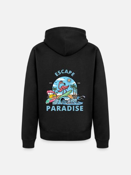 Escape Paradise - Surfer Edition - Unisex Premium Organic Zip Hoodie - black