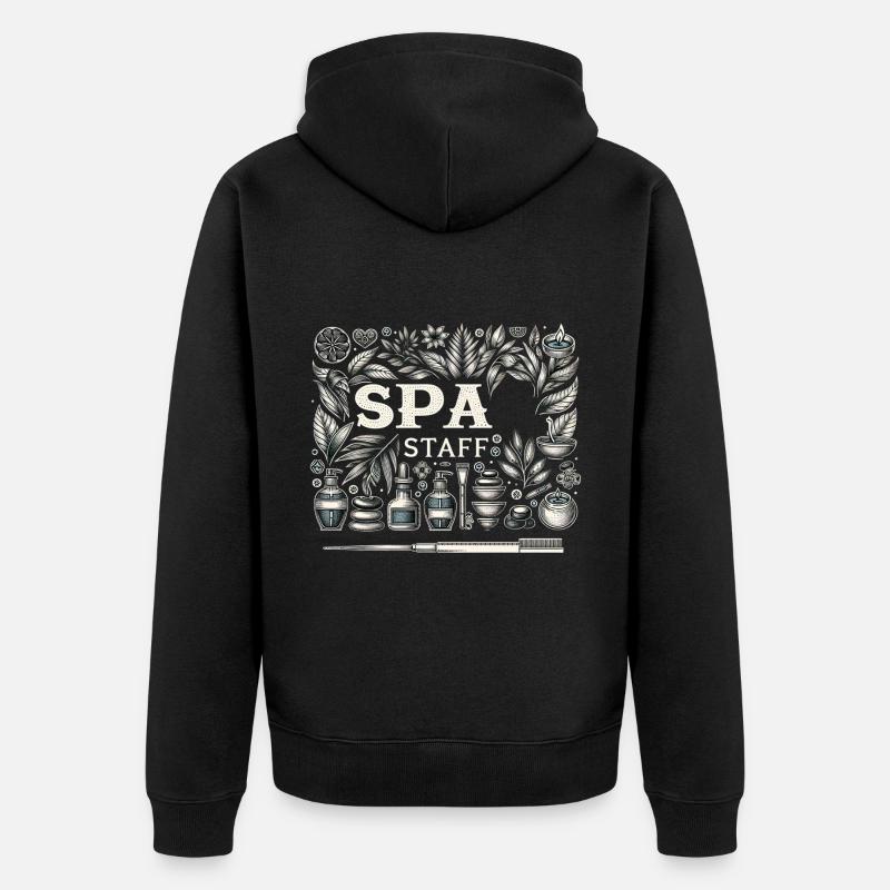Personnel du spa 5 - Veste à capuche bio Premium Unisexe - noir