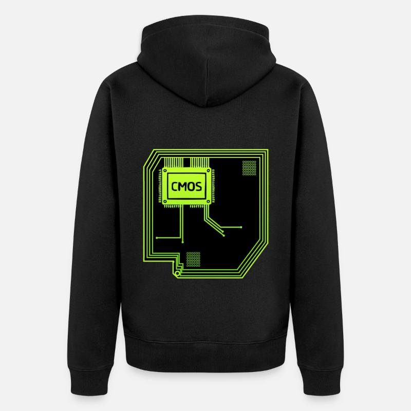Computerchip Computertechniker - Unisex Premium Bio Zip Hoodie - Schwarz