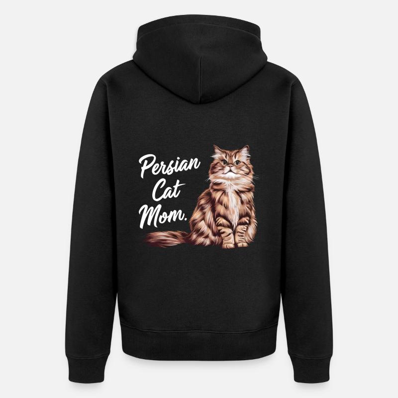 Katze Perser Geschenk - Unisex Premium Bio Zip Hoodie - Schwarz