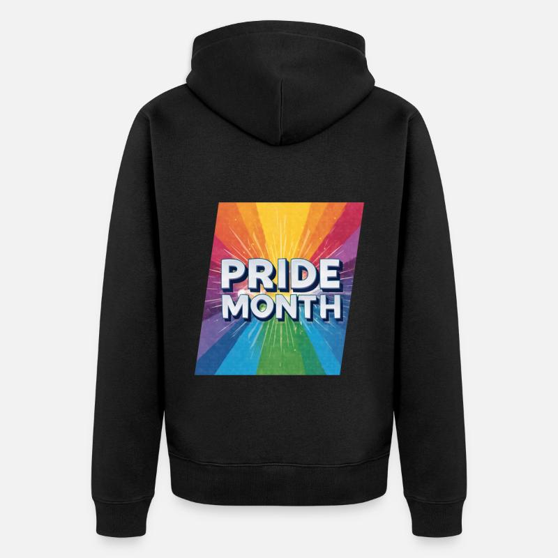 Mois de la fierté LGBTQ - Veste à capuche bio Premium Unisexe - noir