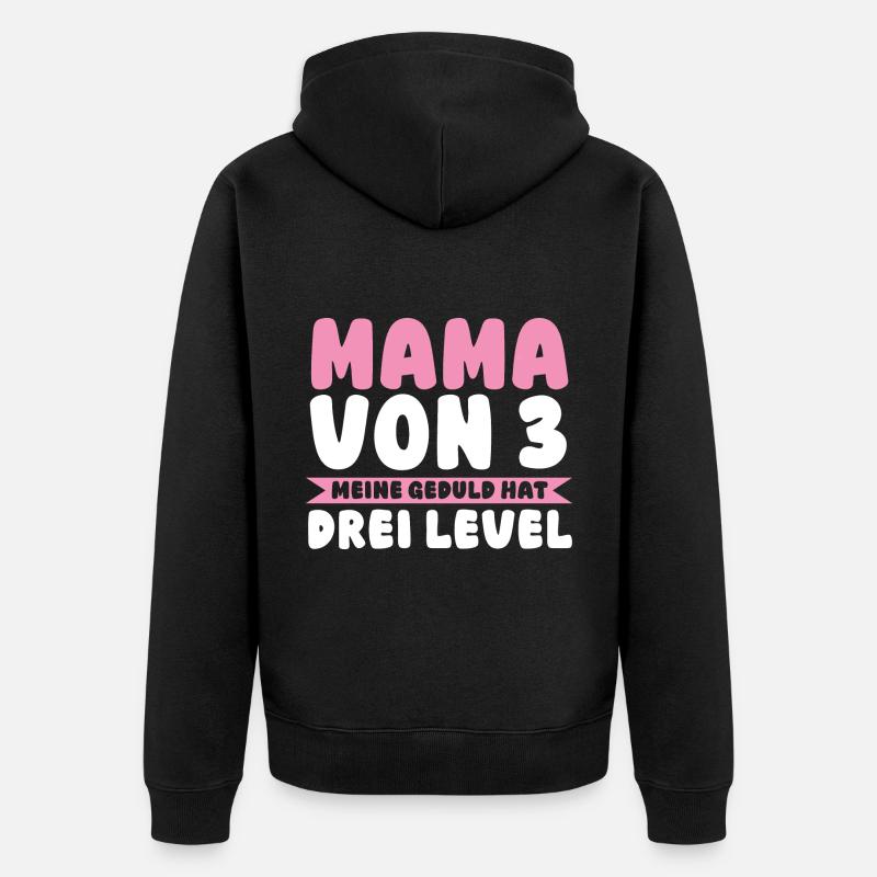 Maman de 3 enfants - Veste à capuche bio Premium Unisexe - noir