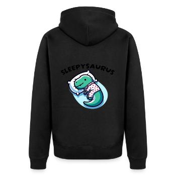 Sleepysaurus Official Sleep Outfit Chemise de nuit - Veste à capuche bio Premium Unisexe - noir - Dos - Nico (187cm)