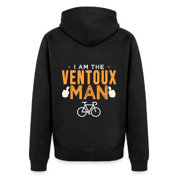 Ich bin der ventoux man bike bike cycling cycling - Unisex Premium Bio Zip Hoodie - Schwarz - Hinten - Nico (187cm)