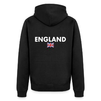 angleterre - Veste à capuche bio Premium Unisexe - noir - Dos - Nico (187cm)