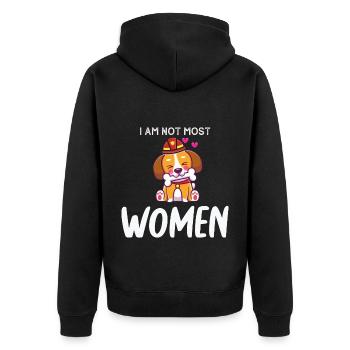Je ne suis pas la plupart des femmes pompiers à la retraite - Veste à capuche bio Premium Unisexe - noir - Dos - Nico (187cm)