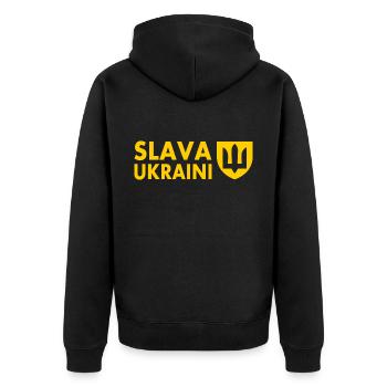 Slava ukraini ukraine - Veste à capuche bio Premium Unisexe - noir - Dos - Nico (187cm)