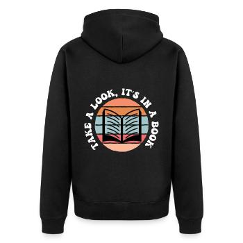 Author Book Author Book Writing Books Novelist - Unisex Premium Organic Zip Hoodie - black - Back - Nico (187cm)