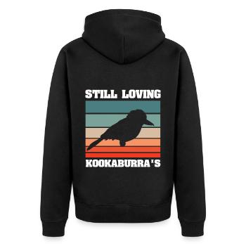 Kookaburra Design et Kookaburra Dicton - Veste à capuche bio Premium Unisexe - noir - Dos - Nico (187cm)