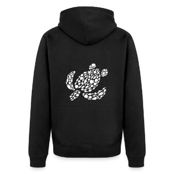 Sea Turtle Sea Ocean Animals Turtle - Unisex Premium Organic Zip Hoodie - black - Back - Nico (187cm)