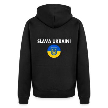 Slava ukraini - Veste à capuche bio Premium Unisexe - noir - Dos - Nico (187cm)