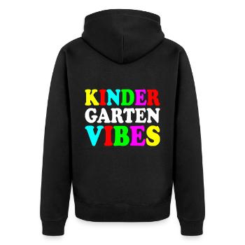 kindergarten vibes - Veste à capuche bio Premium Unisexe - noir - Dos - Nico (187cm)