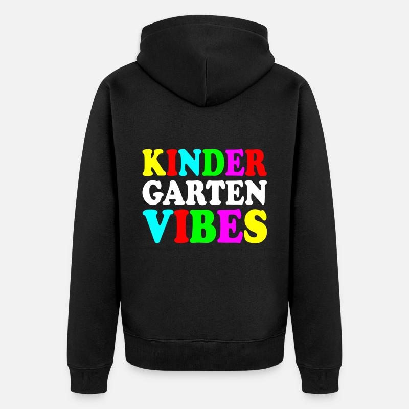 kindergarten vibes - Unisex Premium Bio Zip Hoodie - Schwarz