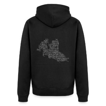 Zweierbob Bob fahren Herren Bobsport Bob Bobbahn - Unisex Premium Bio Zip Hoodie - Schwarz - Hinten - Nico (187cm)