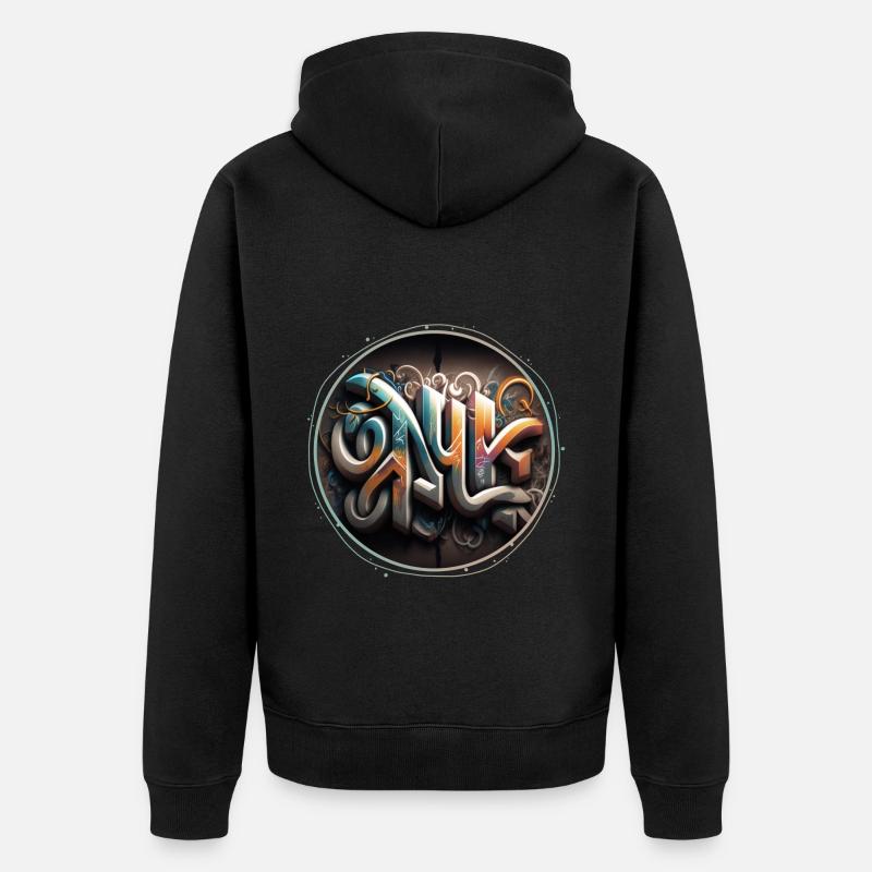 Graffiti inspirant V4 - Veste à capuche bio Premium Unisexe - noir