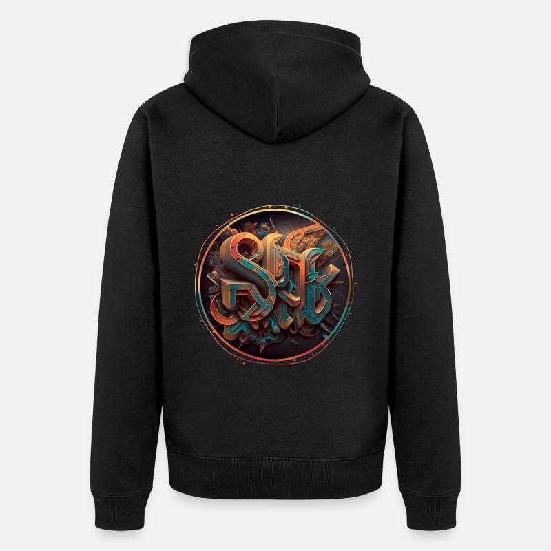 « Science-fiction » Graffiti Thème 2 - Veste à capuche bio Premium Unisexe - noir